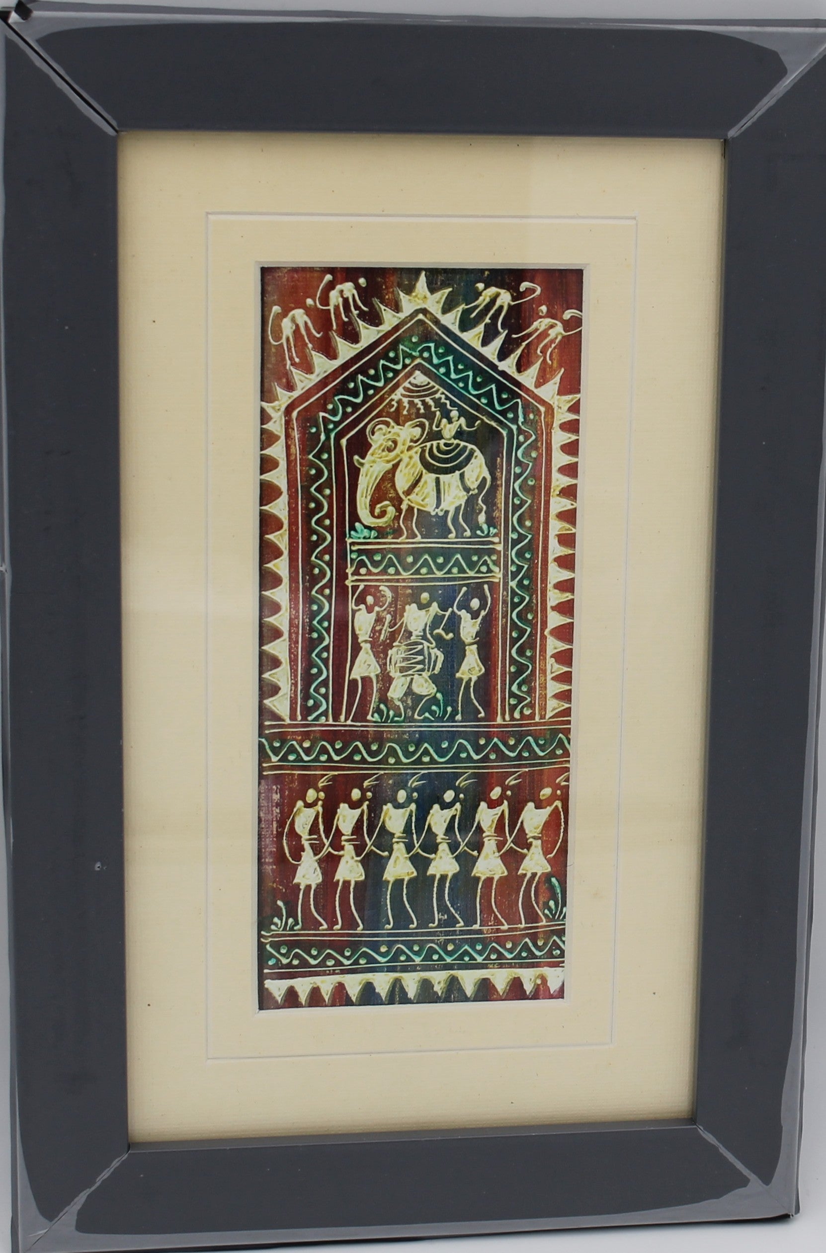Handcrafted Tribal Art Framed Wall Décor | Authentic Folk Painting | Sustainable Home Accent